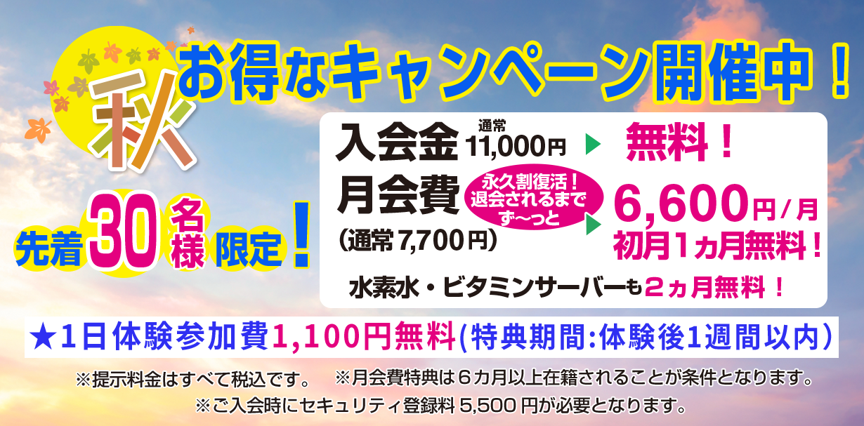 秋のキャンペーン！